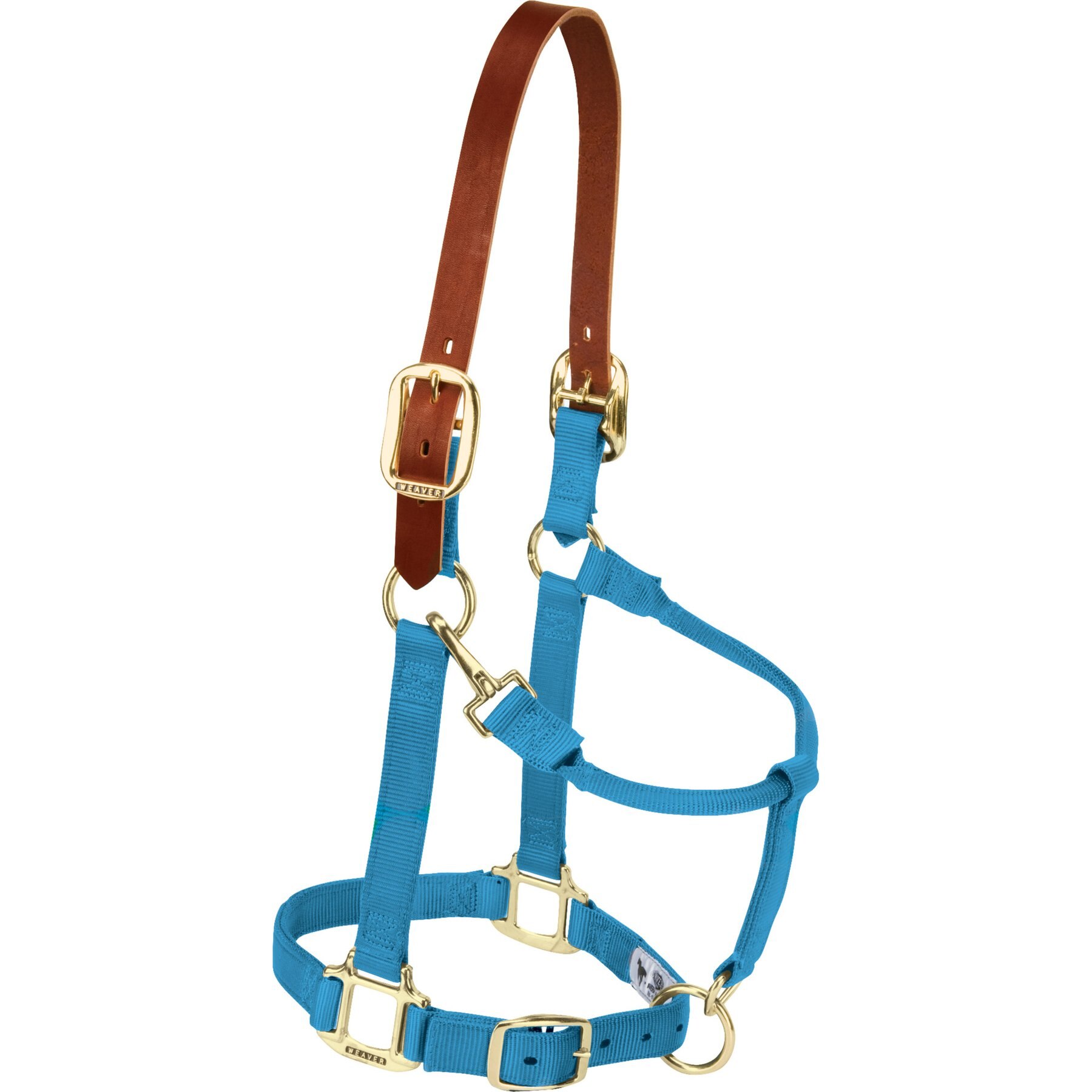 Weaver Equine Breakaway Original Adjustable Chin & Throat Snap Horse Halter, Hurricane Blue, Small