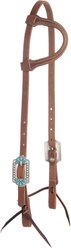 Weaver Equine ProTack Horse One Ear Headstall, Oiled Harness Leather slide 2 of 9