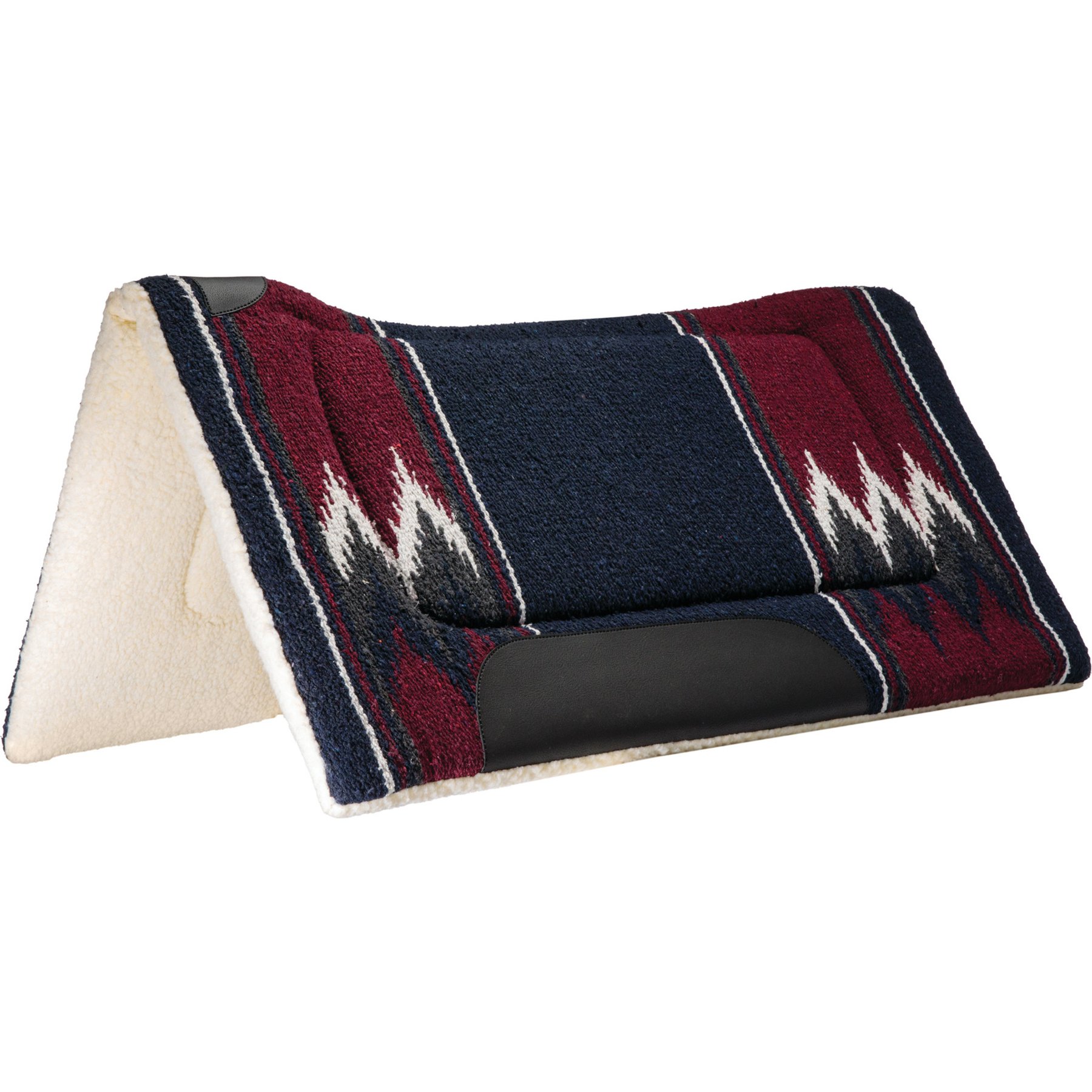 Weaver Equine Acrylic Contoured Saddle Pad, Burgundy/Navy