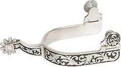 Weaver Equine Ladies' Western Horse Spurs with Engraving & Black Accents