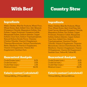Pedigree Choice Cuts In Gravy Beef & Country Stew Adult Canned Wet Dog Food Variety Pack, 13.2-oz can, case of 12