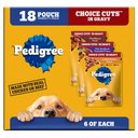 Pedigree Choice Cuts Variety Pack with Beef, Chicken & Filet Mignon Adult Wet Dog Food, 3.5-oz pouch, case of 18