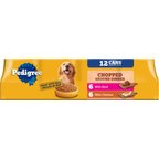 Pedigree Chopped Ground Dinner Chicken with Beef Adult Canned Wet Dog Food Variety Pack, 13.2-oz, case of 12