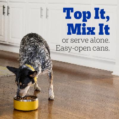 Show full view: Pedigree Tender Bites in Gravy, Chicken & Vegetable Flavor Adult Canned Wet Dog Food, 13.2-oz can, case of 12 slide 9 of 11