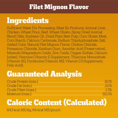 Show full view: Pedigree Choice Variety Pack Cuts in Gravy Adult Beef Flavor Dog Wet Food, 3.5-oz pouch, 30 count slide 7 of 10