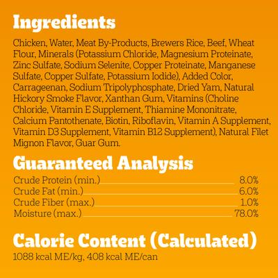 Show full view: Pedigree Chopped Ground Dinner Filet Mignon Flavor Wet Dog Food, 13.2-oz can, case of 12 slide 7 of 10