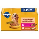 Pedigree Chopped Ground Dinner with Chicken & Beef Adult Canned Wet Dog Food Variety Pack, 13.2-oz, case of 24