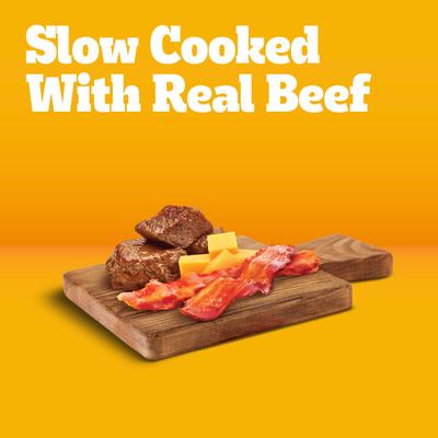 Show full view: Pedigree Chopped Ground Dinner Beef, Bacon & Cheese Flavor Adult Canned Wet Dog Food 13.2-oz, case of 12 slide 5 of 12