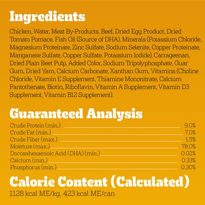 Show full view: Pedigree Chopped Ground Dinner with Chicken & Beef Puppy Canned Wet Dog Food, 13.2-oz, case of 12 slide 7 of 12