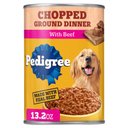 Pedigree Chopped Ground Dinner with Beef Adult Canned Wet Dog Food, 13.2-oz, case of 12