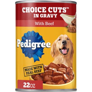Pedigree Choice Cuts in Gravy with Beef Adult Canned Wet Dog Food, 22-oz, case of 12