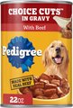 Pedigree Choice Cuts in Gravy with Beef Adult Canned Wet Dog Food, 22-oz, case of 12