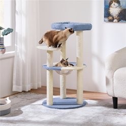 Yaheetech 35.5-in Cat Tree with Space Capsule for Kittens, Small, Blue & Beige slide 2 of 8