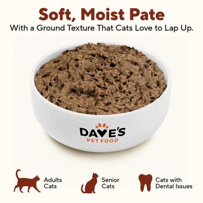 Show full view: Dave's Pet Food Naturally Healthy Gobblicious Gourmet Grain-Free Pate Wet Canned Cat Food, 13-oz can, case of 12 slide 8 of 11