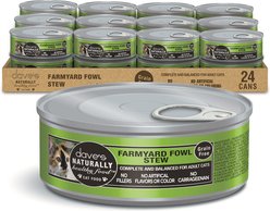 Dave's Pet Food Naturally Healthy Farmyard Fowl Chicken & Duck Recipe Grain-Free Canned Wet Cat Food, 5.5-oz can, case of 24