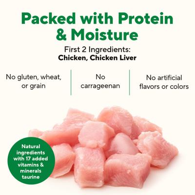Show full view: Dave's Pet Food 95% Chicken & Chicken Liver Pate Limited Ingredient Grain-Free Canned Wet Cat Food, 5.5-oz, case of 24 slide 4 of 12