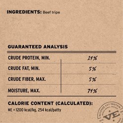 Vital Essentials Frozen Raw Patties Grain-Free Beef Tripe Dog Treat, 4.7-lb box slide 2 of 9
