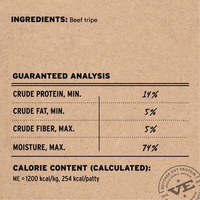 Show full view: Vital Essentials Frozen Raw Patties Grain-Free Beef Tripe Dog Treat, 4.7-lb box slide 4 of 11