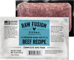 Vital Essentials RAW FUSION Frozen Raw Patties Grain-Free Beef Recipe Dog Food, 4.7-lb box