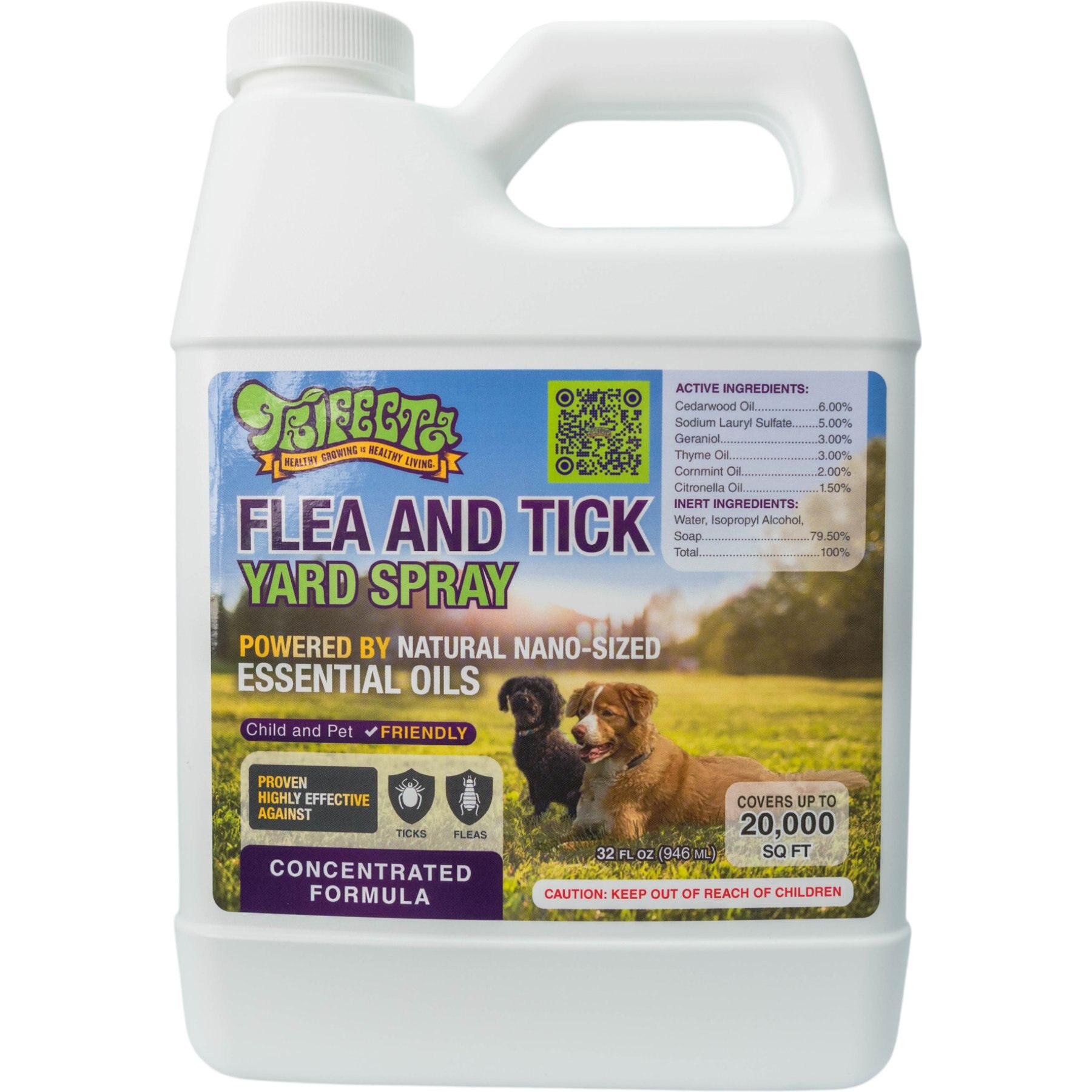 TRIFECTA LLC Flea & Tick Yard Spray for Dogs, 32-fl oz bottle