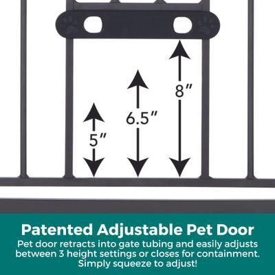 Show full view: MyPet Wide Deco EasyPass Pet Gate, 30" High - Graphite slide 4 of 11