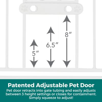 Show full view: MyPet Extra Tall & Wide Walk Thru Easypass Cat & Dog Gate, White slide 4 of 11