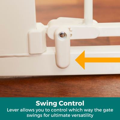 Show full view: MyPet Extra Tall & Wide Walk Thru Easypass Cat & Dog Gate, White slide 9 of 11