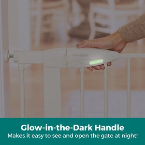 MyPet Extra Tall & Wide Walk Thru Easypass Cat & Dog Gate, White