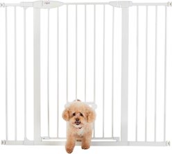 MyPet Extra Tall & Wide Walk Thru Easypass Cat & Dog Gate, White slide 2 of 9