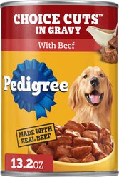 Pedigree Choice Cuts in Gravy with Beef Adult Canned Wet Dog Food, 13.2-oz, case of 12