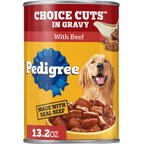 Pedigree Choice Cuts in Gravy with Beef Adult Canned Wet Dog Food, 13.2-oz, case of 12