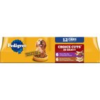 Pedigree Choice Cuts in Gravy Prime Rib, Rice & Vegetable Flavor & Roasted Chicken Adult Canned Wet Dog Food Variety Pack, 13.2-oz, case of 12