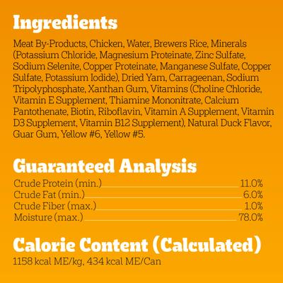 Show full view: Pedigree High Protein Chicken & Duck Flavor Adult Canned Wet Dog Food, 13.2-oz cans, case of 12 slide 7 of 12