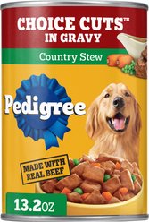 Pedigree Choice Cuts in Gravy Country Stew Adult Canned Wet Dog Food, 13.2-oz, case of 12