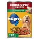 Pedigree Choice Cuts in Gravy Country Stew Adult Canned Wet Dog Food, 13.2-oz, case of 12
