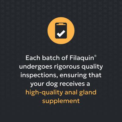 Show full view: Nutramax Filaquin Anal Gland & Digestive Health Peanut Butter Flavored Soft Chew Supplement for Dogs, 90 count slide 6 of 13