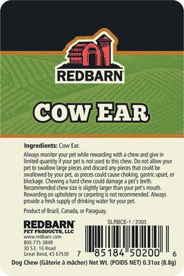 Show full view: Redbarn All-Natural Beef Cow Ears Dog Treats, 100 count slide 8 of 10