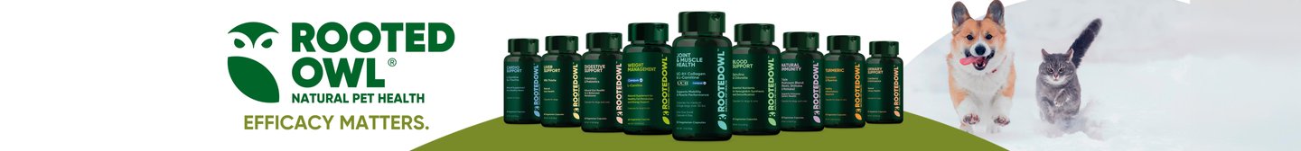 Rooted Owl Natural Pet Health Efficacy Matters.