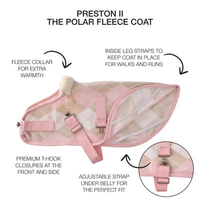 Show full view: Pet Passion Preston II The Polar Fleece Dog Coat, Pink, Small slide 3 of 8