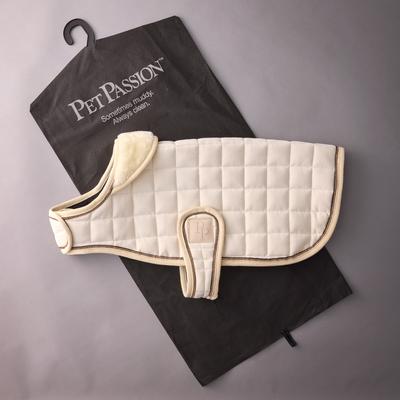 Show full view: Pet Passion Roxy The Crystal Bling Dog Coat, Alabaster, Small slide 9 of 11