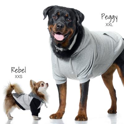 Show full view: Pet Passion Rocky II Extra Comfy Plaid Dog Hoodie, Black Sand, XXX-Small slide 6 of 8