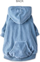 Pet Passion Cooper II - The Velour Solid Dog Hoodie, Faded Denim, Medium slide 2 of 9