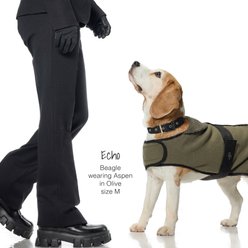 Pet Passion Aspen The Cozy Sherpa Vegan Shearling Dog Coat, Olive, Small slide 2 of 8