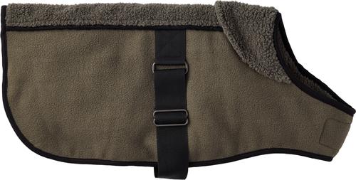 Show full view: Pet Passion Aspen The Cozy Sherpa Vegan Shearling Dog Coat, Olive, X-Large slide 2 of 9