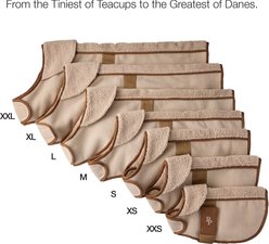 Pet Passion Aspen The Cozy Sherpa Vegan Shearling Dog Coat, Camel, XX-Small slide 2 of 8