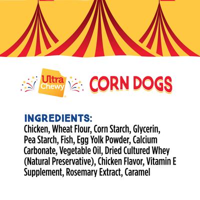 Show full view: Ultra Chewy Corn Dogs Long-Lasting Dog Chew Treats, 4.2-oz bag, 2 count slide 4 of 6