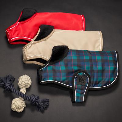 Show full view: Pet Passion Breeze II The Windbreaker Watch Plaid Waterproof Dog Coat, Black, Large slide 5 of 5