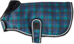 Pet Passion Breeze II The Windbreaker Watch Plaid Waterproof Dog Coat, Black, Large