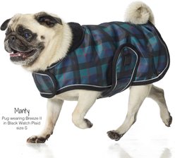 Pet Passion Breeze II The Windbreaker Watch Plaid Waterproof Dog Coat, Black, Large slide 2 of 5