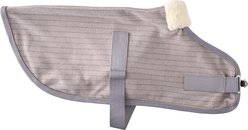 Pet Passion Preston II The Polar Fleece Dog Coat, Dove Gray Herringbone, Large slide 2 of 8